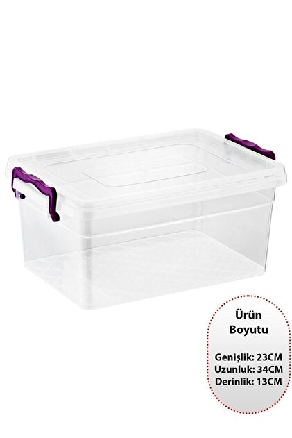 7-5 Litre Kilitl Kapak Dikdörtgen Kiler Saklama Kabı 34x23 14cm Her Gıdaya Uygun Sağlıklı Plastik